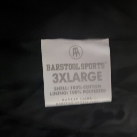 Sad Boy Season x BARSTOOL SPORTS Men's SZ 3XL Black Jacket Snap Button - Picture 6 of 9